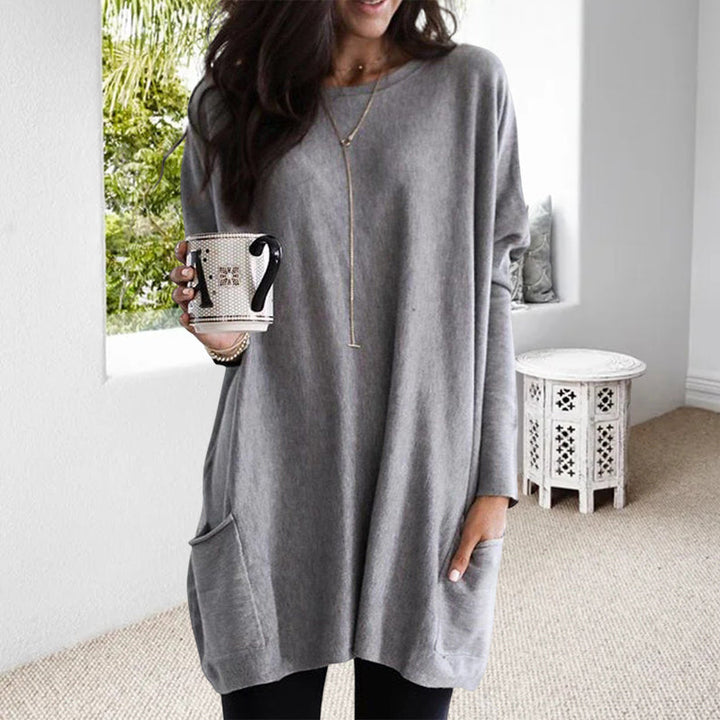 Dames Gebreide Trui met Zakken – Casual, Herfst/Winter