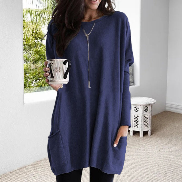 Dames Gebreide Trui met Zakken – Casual, Herfst/Winter