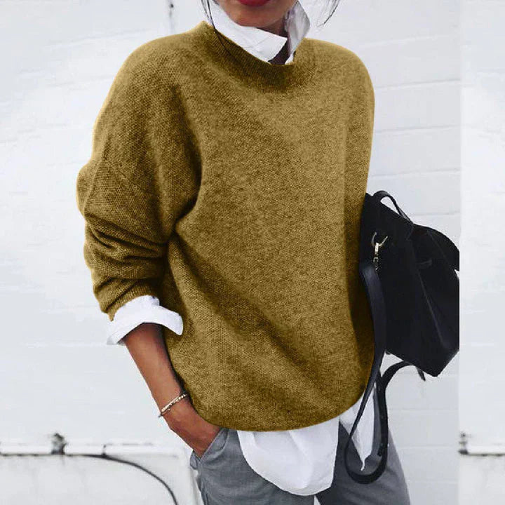Dames Gebreide Trui – Zachte Basic, Casual Herfst/Winter