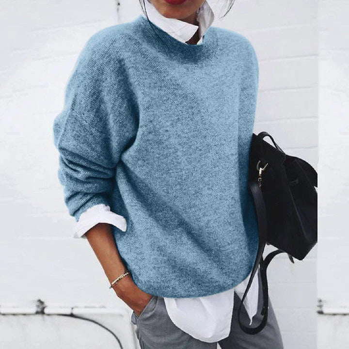 Dames Gebreide Trui – Zachte Basic, Casual Herfst/Winter