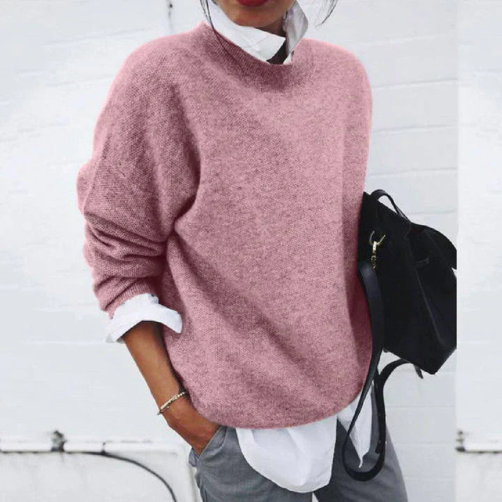 Dames Gebreide Trui – Zachte Basic, Casual Herfst/Winter