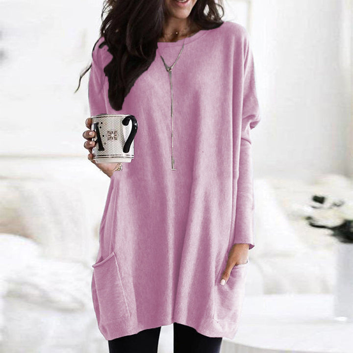 Dames Gebreide Trui met Zakken – Casual, Herfst/Winter
