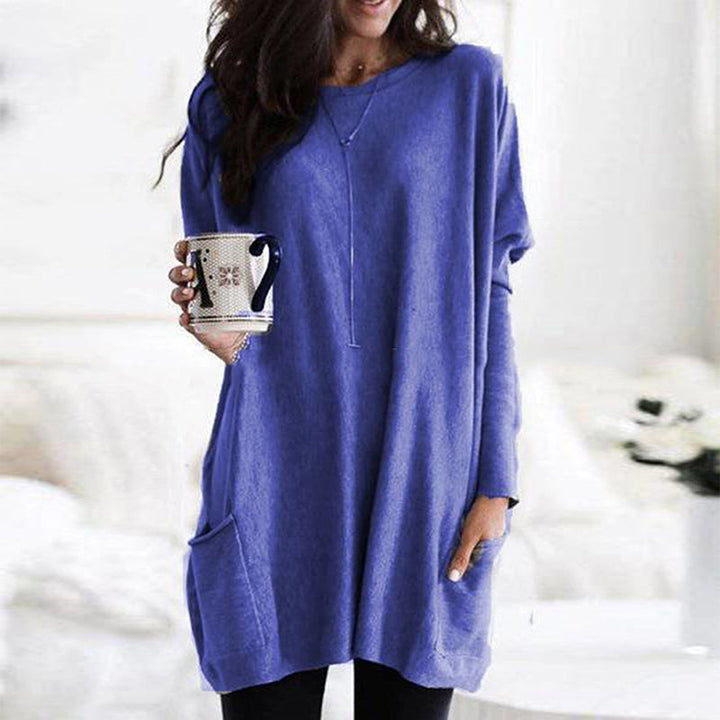 Dames Gebreide Trui met Zakken – Casual, Herfst/Winter