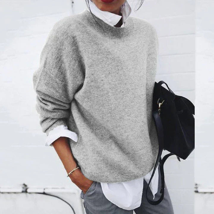 Dames Gebreide Trui – Zachte Basic, Casual Herfst/Winter