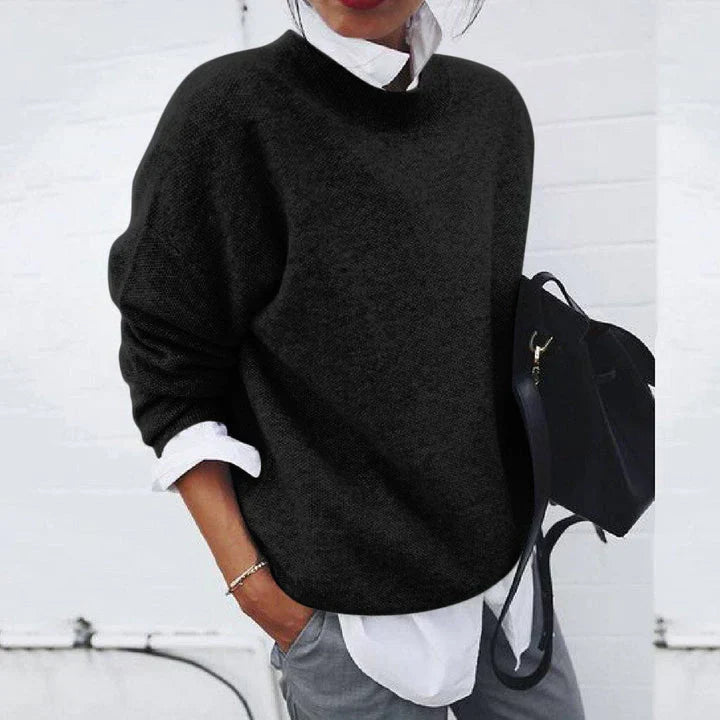 Dames Gebreide Trui – Zachte Basic, Casual Herfst/Winter