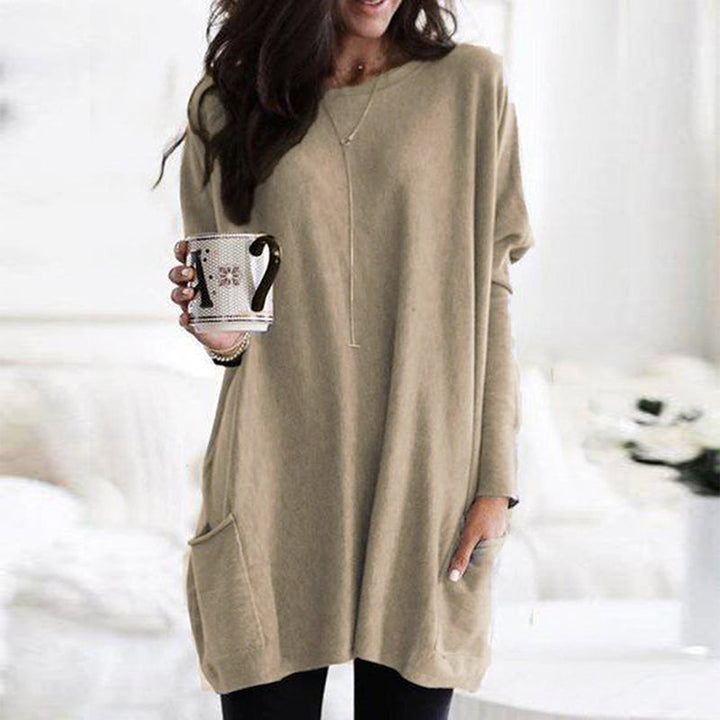 Dames Gebreide Trui met Zakken – Casual, Herfst/Winter