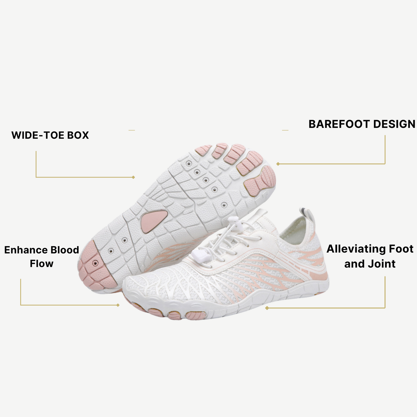 Dames Barefoot Waterschoenen – Ademend Mesh, Aqua, Anti-slip Zool, Sneldrogend voor Strand, Zwembad en Watersport