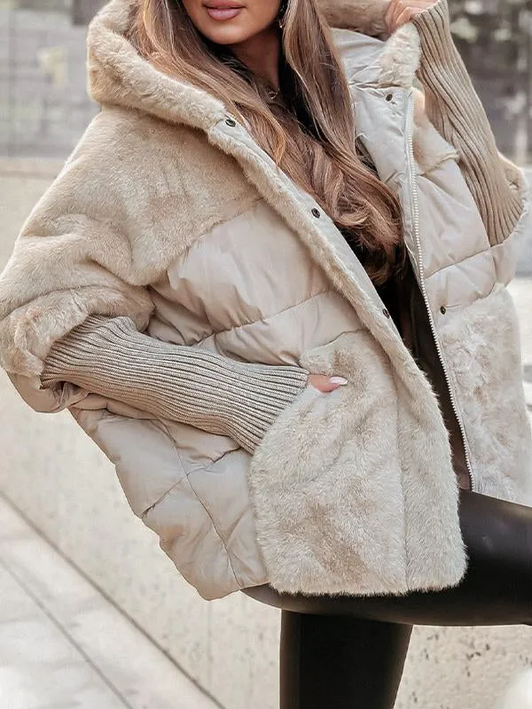 Dames Gewatteerde Winterjas – Met Capuchon, Casual Buitenjas voor Winter