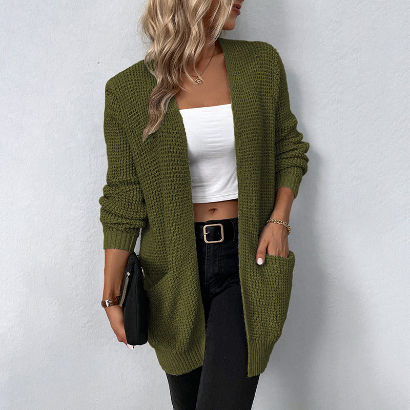 Dames Regular Fit Cardigan – Gebreid Vest, Lange Mouw, Casual en Zakelijk