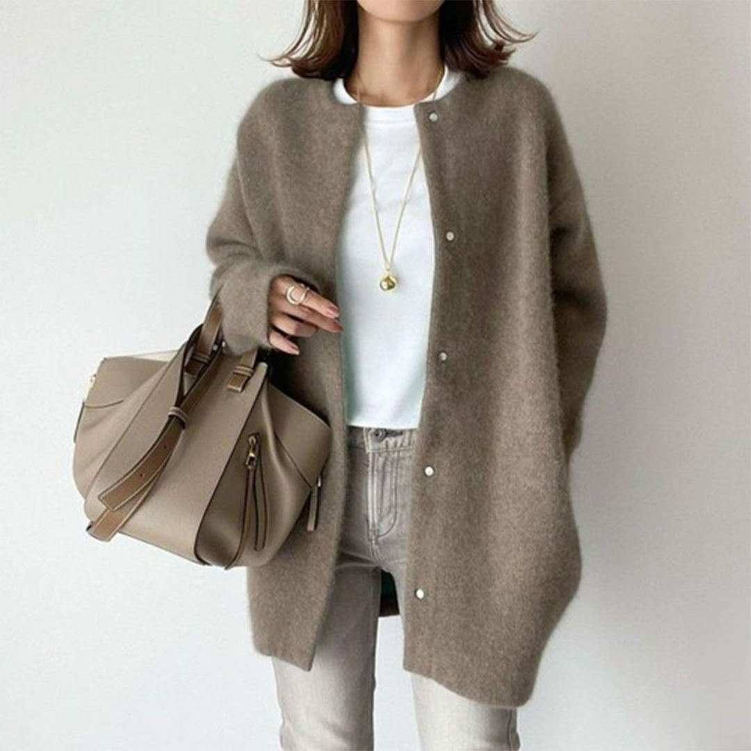 Dames Gebreide Cardigan – Lange Mouwen Vest, Casual voor Herfst en Winter