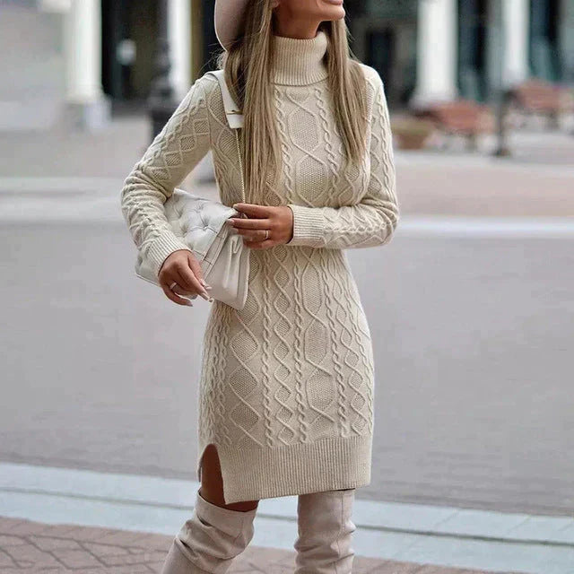 Dames Gebreide Truijurk – Winterjurk voor Koude Dagen