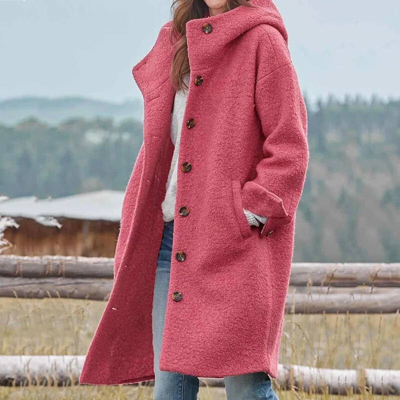 Dames Dikke Gewatteerde Winterjas – Warm voor Winter en Outdoor