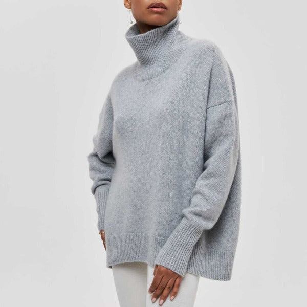 Dames Gebreide Coltrui – Hoge Col Rollneck Trui, Winter, Lange Mouwen, Casual & Business