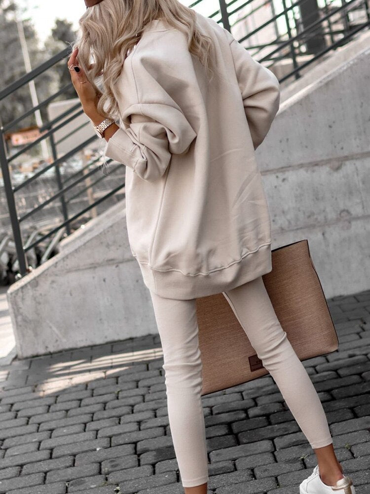 Dames Oversized Gebreide Trui – Zacht, Warm, Casual voor Herfst en Winter