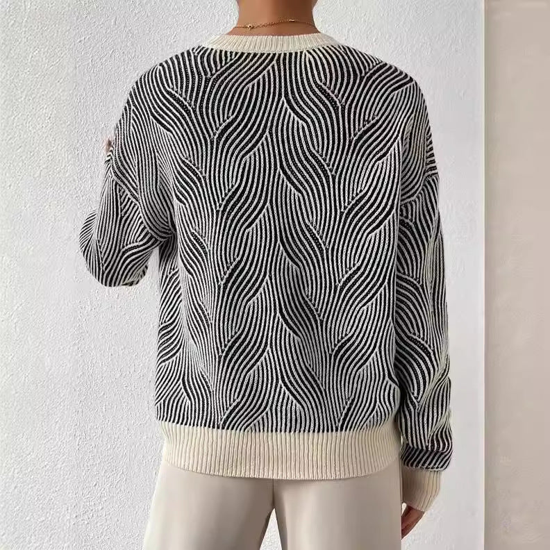 Dames Gebreide Coltrui – Warme Wintertrui, Casual voor Herfst en Winter