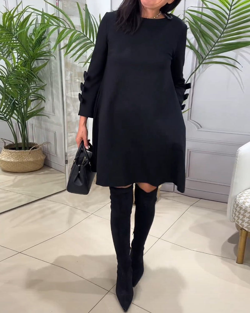 Dames Casual Jurk met Lange Mouwen – Basic, Voor Dagelijks Gebruik