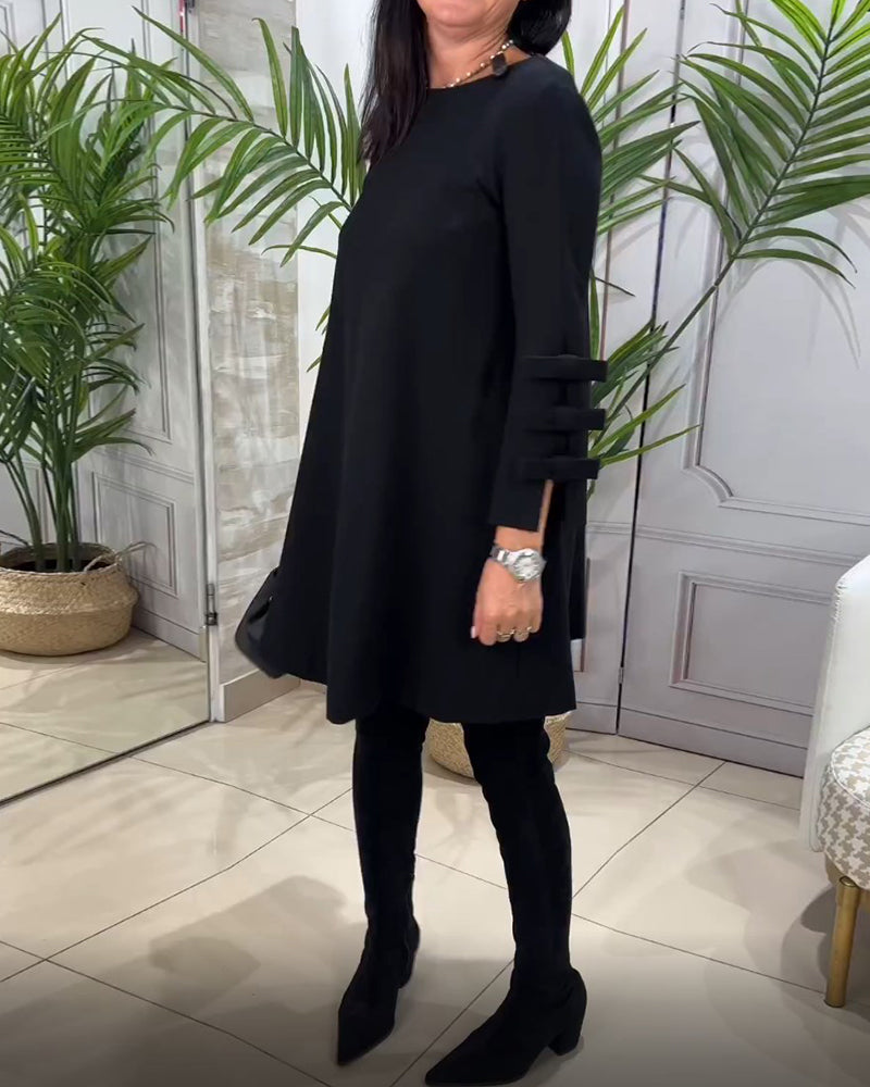 Dames Casual Jurk met Lange Mouwen – Basic, Voor Dagelijks Gebruik