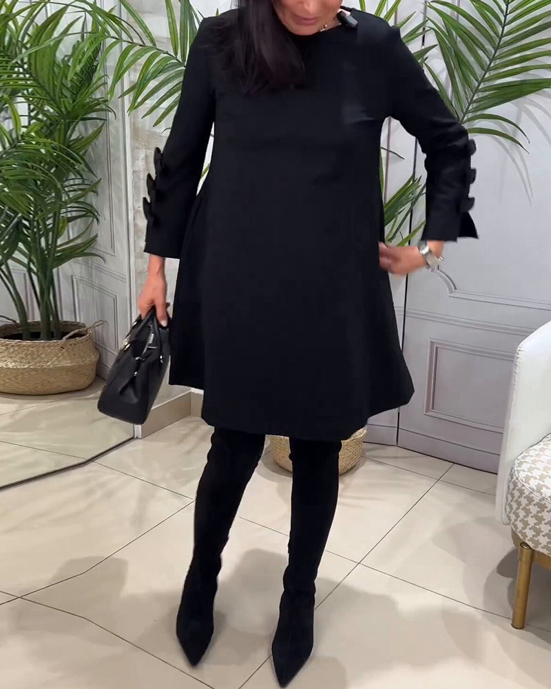 Dames Casual Jurk met Lange Mouwen – Basic, Voor Dagelijks Gebruik