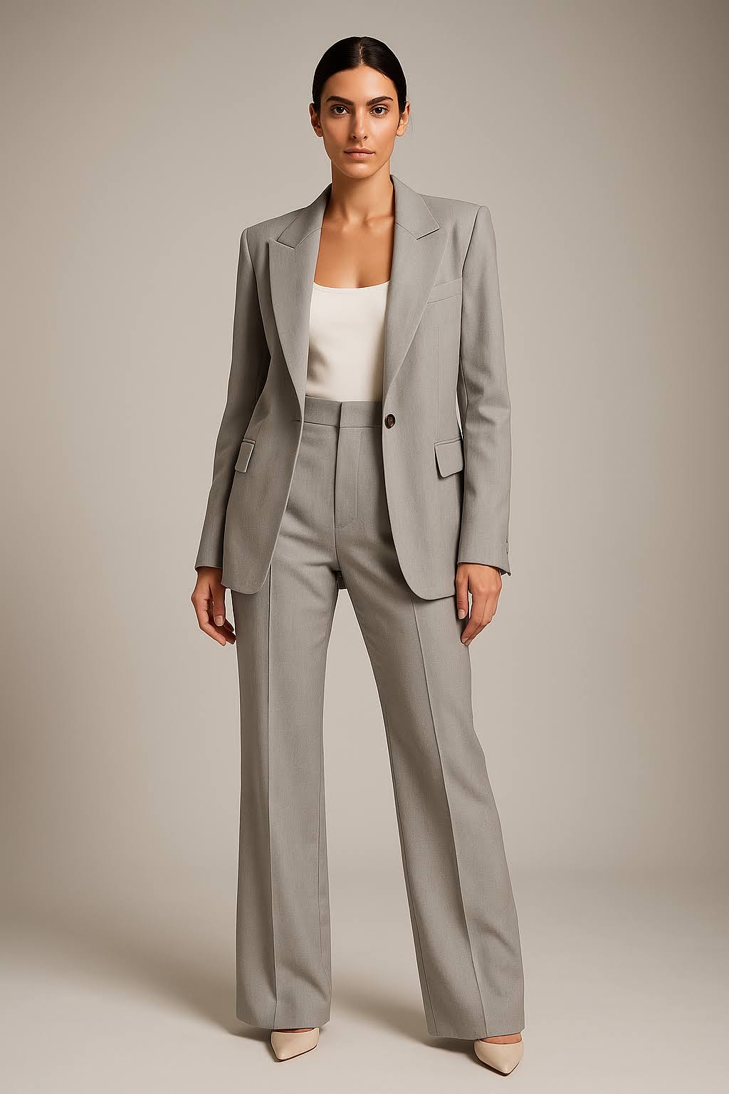 Dames 2-delig Broekpak – Blazer en Pantalon Set, Zakelijk voor Kantoor en FormeelHeren 2-delig Pak