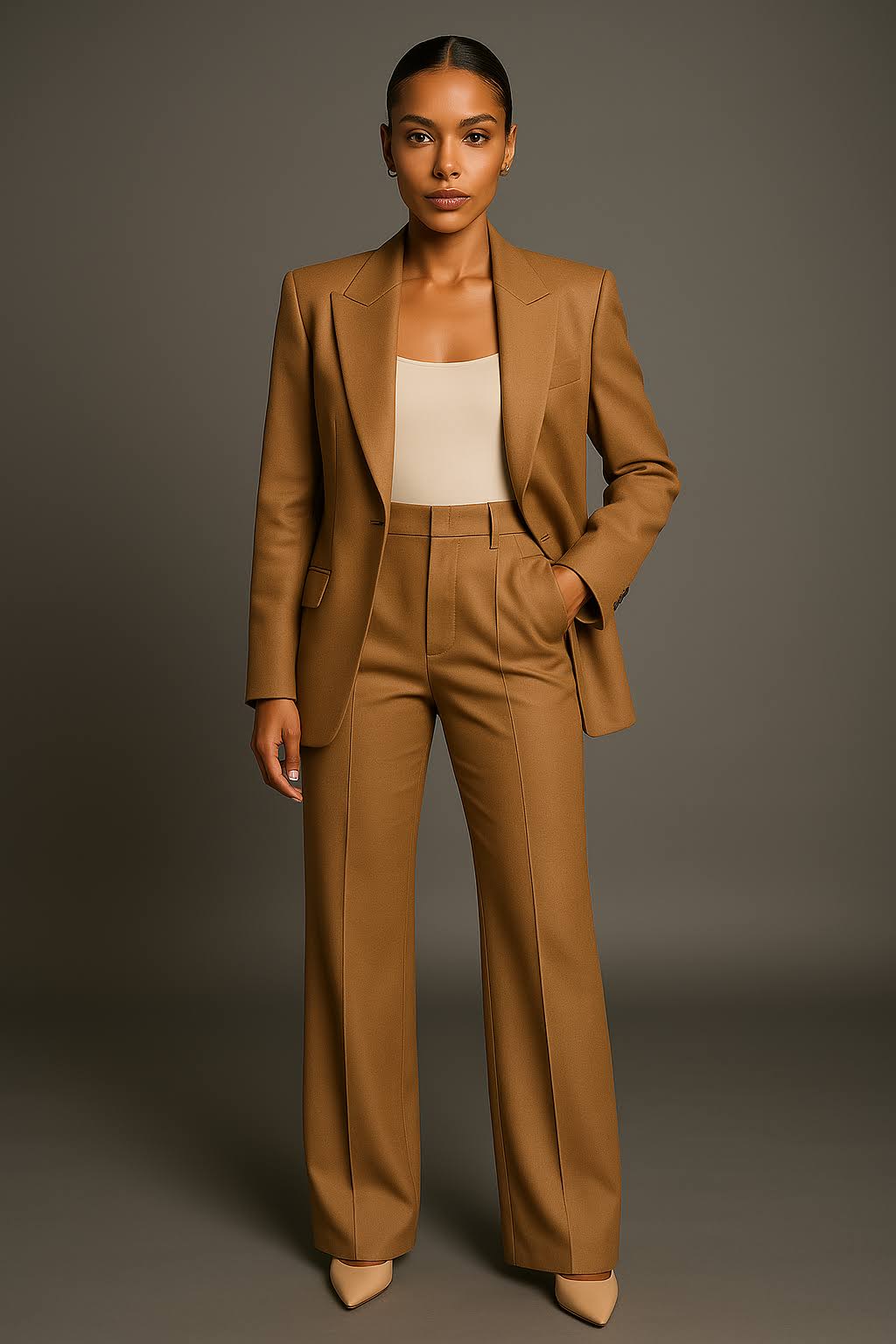 Dames 2-delig Broekpak – Blazer en Pantalon Set, Zakelijk voor Kantoor en FormeelHeren 2-delig Pak