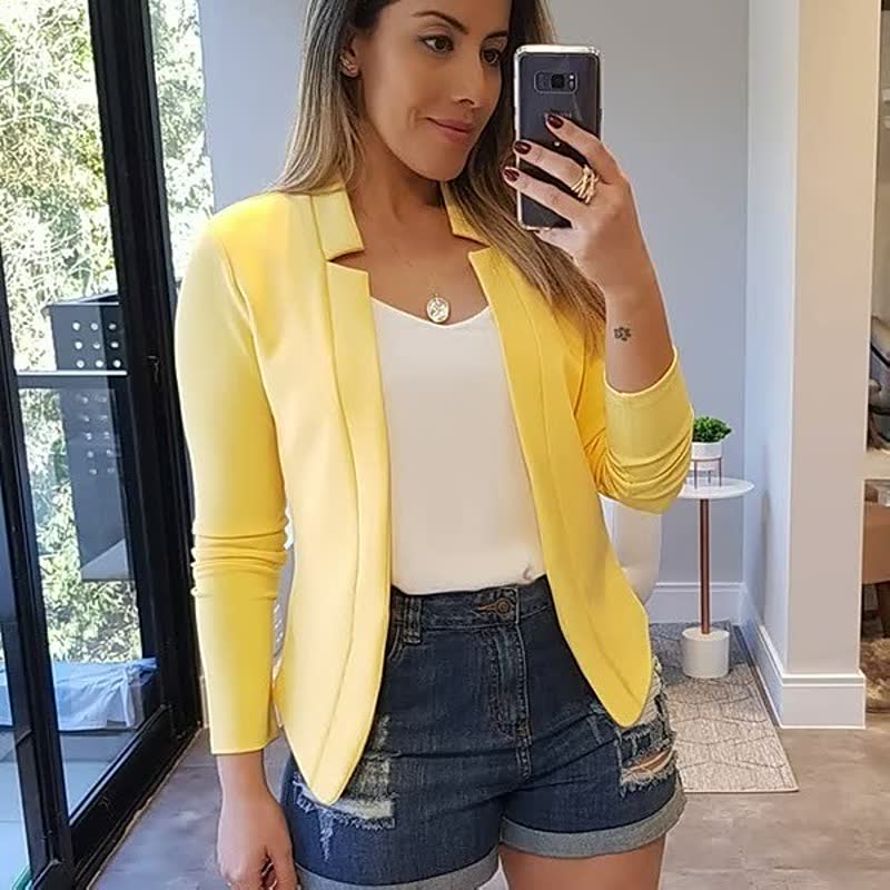 Dames Relaxed Fit Blazer – Colbert voor Casual & Zakelijk, Streetstyle Tussenjas Lente/Herfst