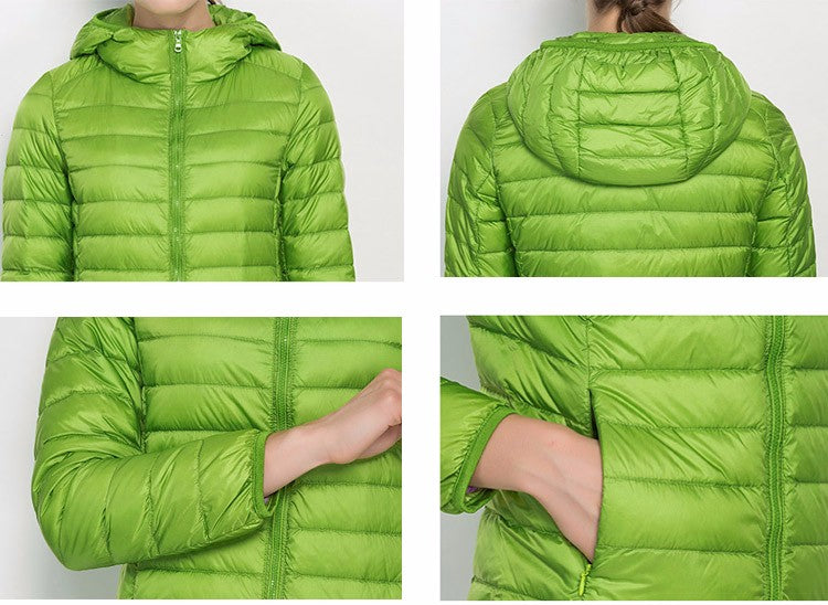 Dames Lichtgewicht Gewatteerde Donsjas – Puffer jas met Donsvulling, Casual Outdoor Tussenjas voor Herfst en Winter