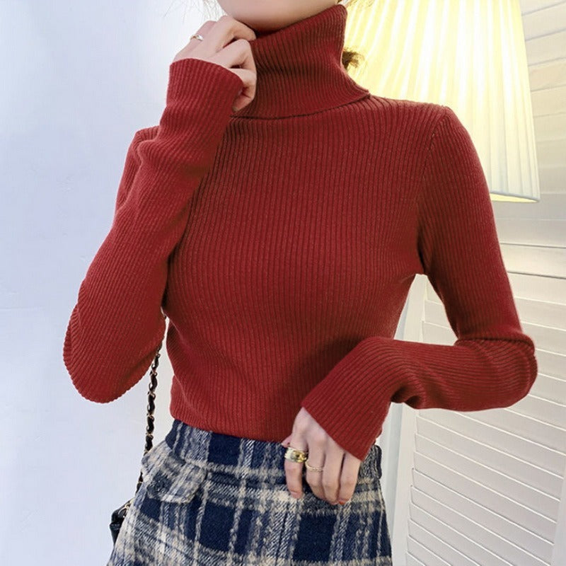 Dames Basic Coltrui – Hoge col, lange mouw, casual/kantoor, herfst en winter