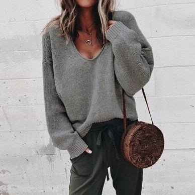 Dames Gebreide Trui – Lange Mouwen, Casual, Herfst/Winter