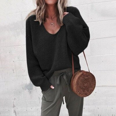 Dames Gebreide Trui – Lange Mouwen, Casual, Herfst/Winter