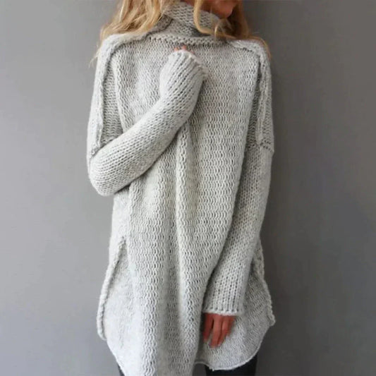 Dames Oversized Gebreide Trui – Lange Mouw, Casual Herfst/Winter