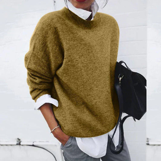 Dames Gebreide Trui – Zachte Basic, Casual Herfst/Winter