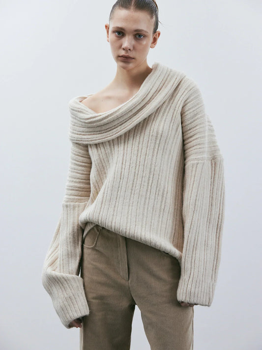 Dames Oversized Gebreide Trui – Casual Herfst/Winter, Lange Mouwen