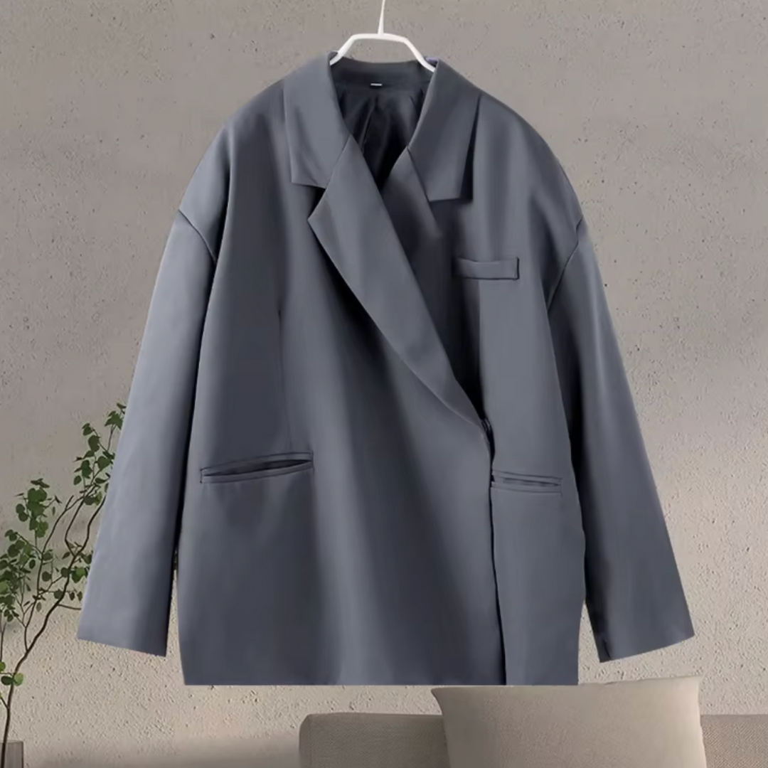 Dames Oversized Blazer – Losvallend Blazerjack voor Kantoor en Casual