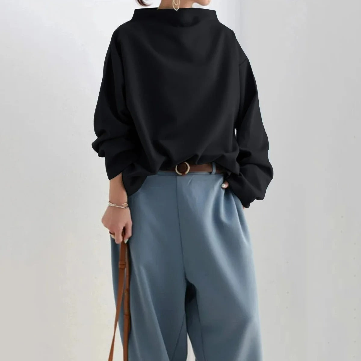Dames Lange Mouwen Pullover Trui – Gebreid, Casual, voor Dagelijks Gebruik