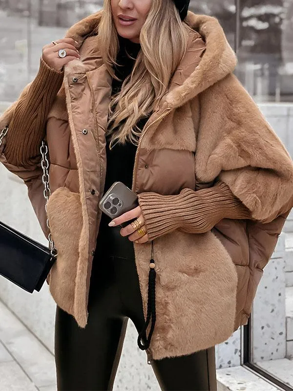 Dames Gewatteerde Winterjas – Met Capuchon, Casual Buitenjas voor Winter