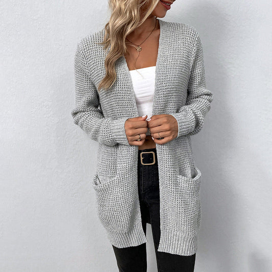 Dames Regular Fit Cardigan – Gebreid Vest, Lange Mouw, Casual en Zakelijk