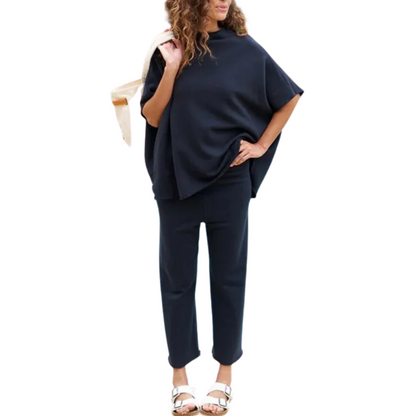 Fleece Loungewear Set voor Dames met Vleermuismouwen – Comfortabel Thuis Relaxen