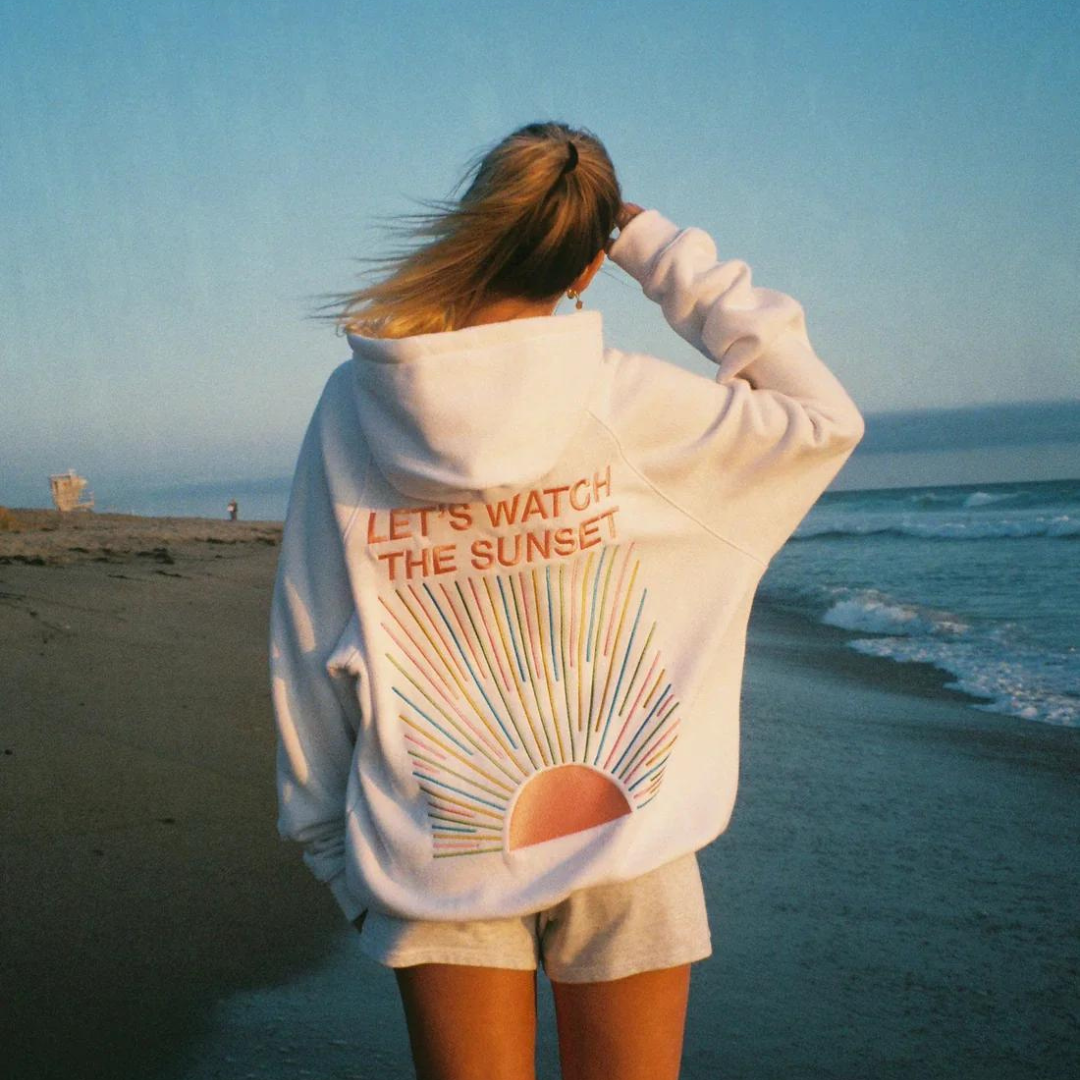 Dames Regular Fit Hoodie – Roze met tekstprint, met capuchon, casual streetwear