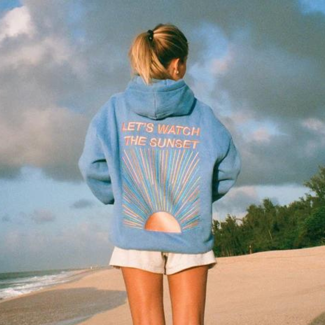 Dames Regular Fit Hoodie – Roze met tekstprint, met capuchon, casual streetwear