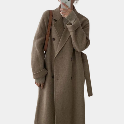 Dames Lange Winterjas – Warm gevoerd, casual buitenjas voor herfst en winter