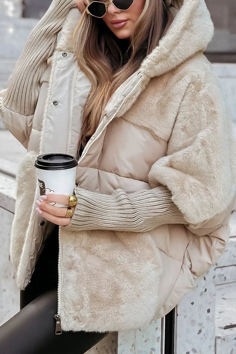 Dames Gewatteerde Winterjas – Met Capuchon, Casual Buitenjas voor Winter