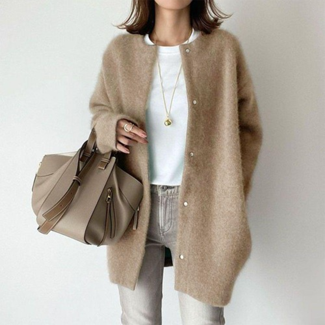 Dames Gebreide Cardigan – Lange Mouwen Vest, Casual voor Herfst en Winter