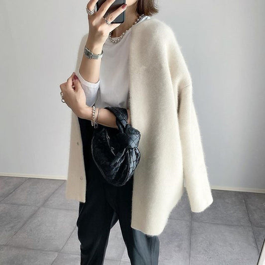 Dames Gebreide Cardigan – Lange Mouwen Vest, Casual voor Herfst en Winter