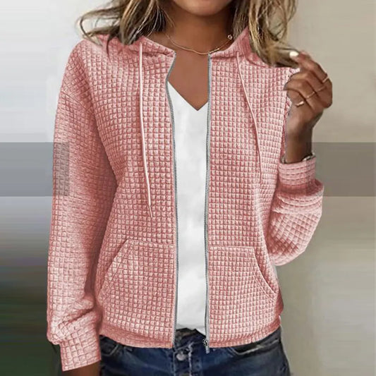 Dames Geruite Jas – Ruitpatroon, Casual Tussenjas voor Herfst en Winter