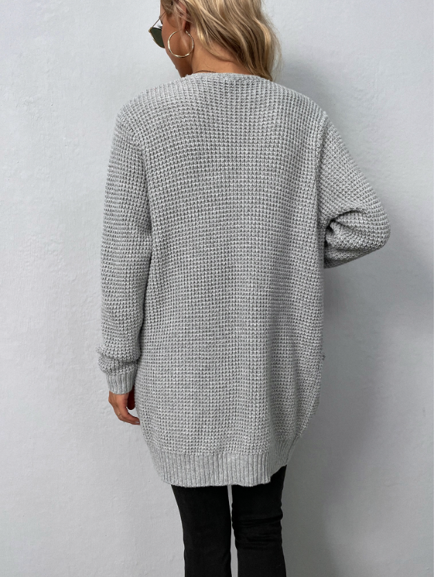 Dames Regular Fit Cardigan – Gebreid Vest, Lange Mouw, Casual en Zakelijk