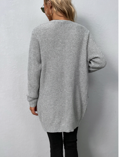 Dames Regular Fit Cardigan – Gebreid Vest, Lange Mouw, Casual en Zakelijk
