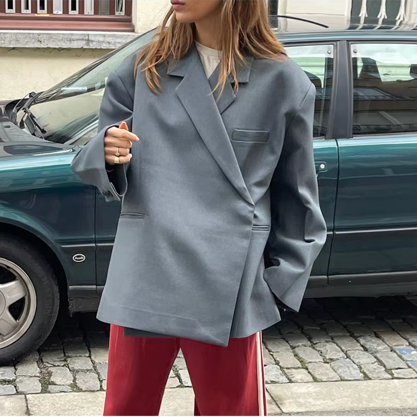 Dames Oversized Blazer – Losvallend Blazerjack voor Kantoor en Casual