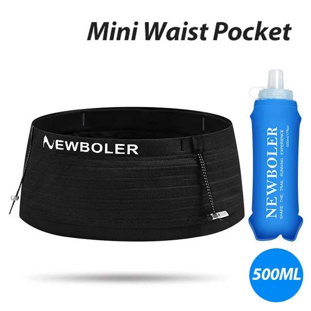 NEWBOLER Elastic Sports Waist Bag Pack Running Race Number Belt Triathlon Marathon Race Cycling Mountaineering Phone Waist Bag