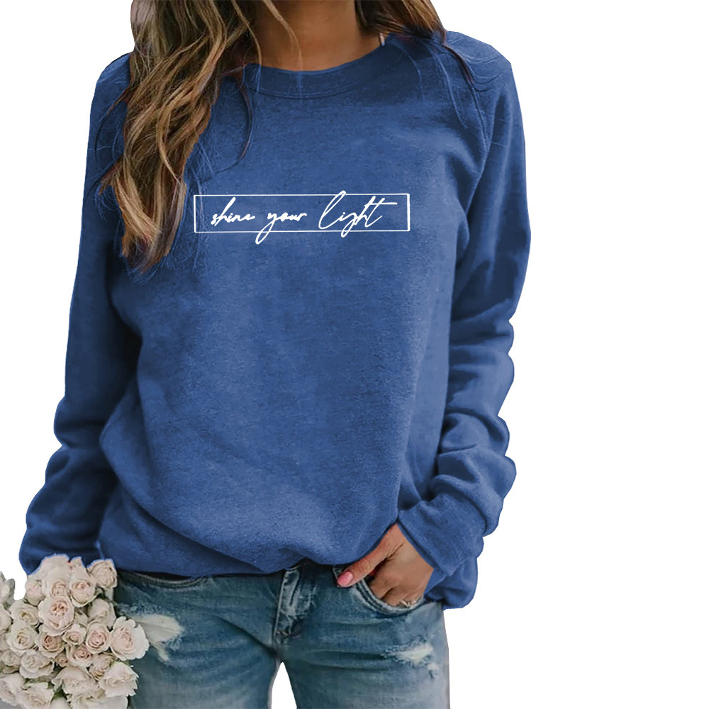 Dames Oversized Sweatshirt – Met Slogan Tekstprint, Casual Streetwear, Ronde Hals, Zonder Capuchon