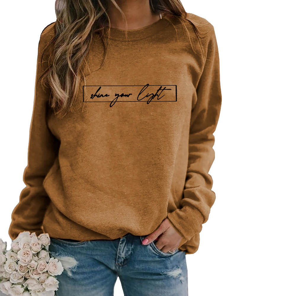 Dames Oversized Sweatshirt – Met Slogan Tekstprint, Casual Streetwear, Ronde Hals, Zonder Capuchon